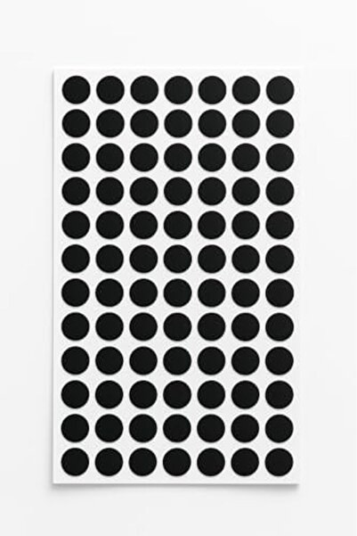 Yıldızan Round Label Black 15 mm -1,890 Pcs- Colored Labels, Adhesive Dots, C...