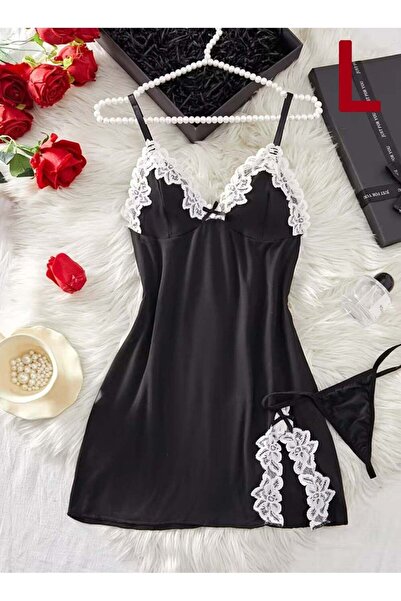 LLASIDO Women's Dress with Strap-on Lingerie, Transparent Home Comfortable Py...
