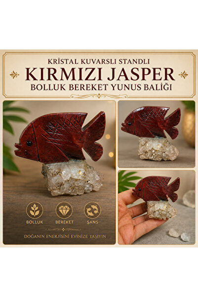 best bioenerji taş terapi Kristal Kuvars Standlı Yunus Balığı Doğal Taş Dekor...