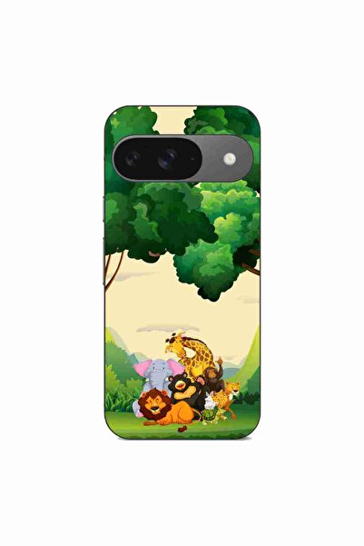 OEM Husa compatibila cu Google Pixel 9 Silicon Gel Tpu Model Jungla cu Animale