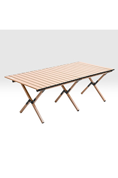 ARGEUS Katlanabilir Kamp Masası - 6/8 Kişilik - Timber - Taşıma Çantalı