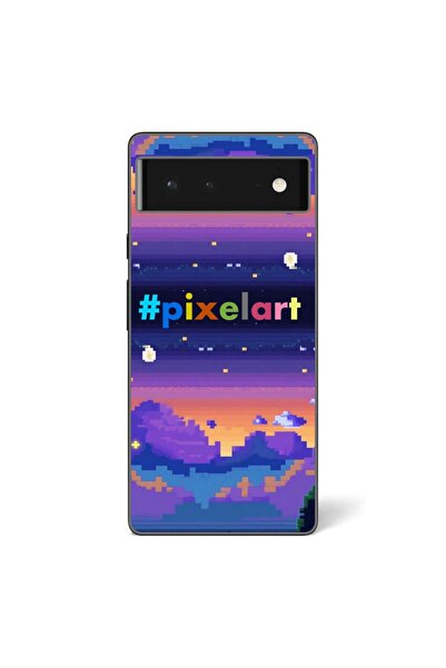 OEM Husa compatibila cu Google Pixel 6 Silicon Gel Tpu Model Pixel Art Peisaj