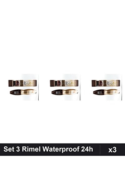 Baolishi Set 3 Rimel Waterproof 24h, Rezistent Apă, Volum Maxim Manichiură
