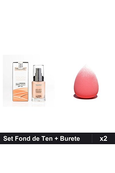 TLM Velvet Touch Foundation Set SPF 10, No. 106 + Coral Sponge, 2 Pieces