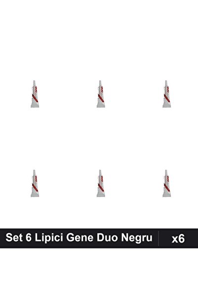 Duo Set of 6 False Eyelash Glue 7g, Black, Professional Manicure Adhesive