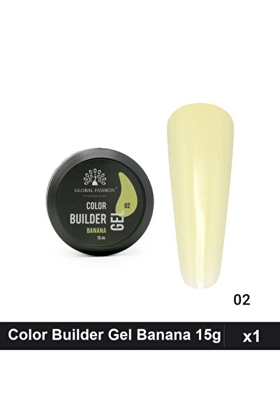 global fashion Color Builder Gel UV 15g Nr.02 Banana, Constructie Unghii