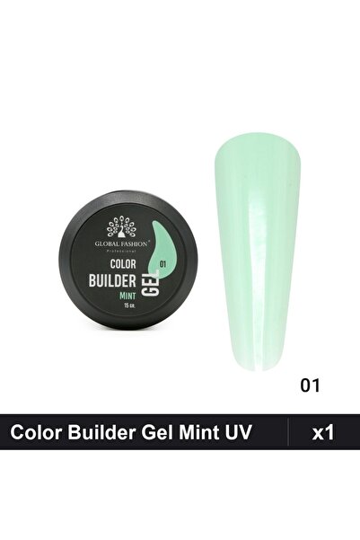 global fashion Color Builder Gel UV 15g Nr.01 Mint, Constructie Unghii
