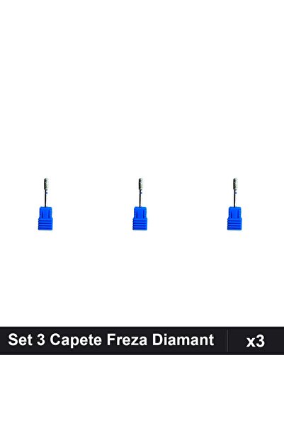 NAİLS Set 3 Capete Freza Diamant Unghii, Manichiura Profesionala, Accesorii Pila