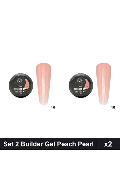 global fashion Set 2 Color Builder Gel UV 15g Nr.10 Peach Pearl, Constructie ...