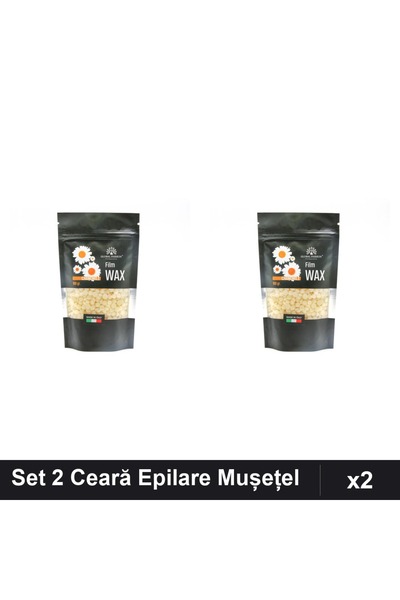global fashion Set 2 Ceară Epilare Film Wax 100g Mușețel, Epilat Profesional