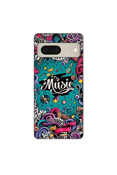 OEM Husa compatibila cu Google Pixel 7 Silicon Gel Tpu Model Pop Art Music