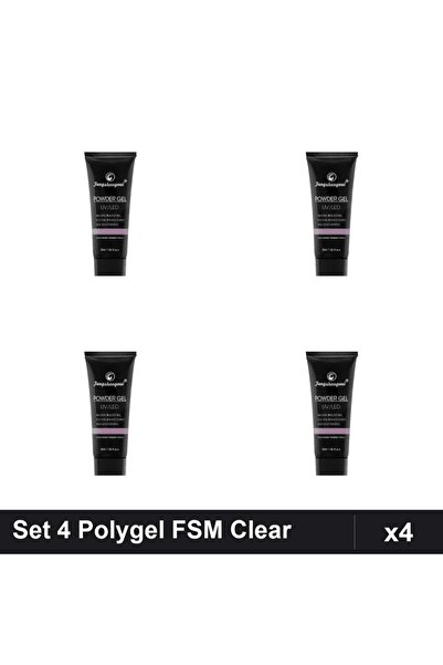 FSM Set 4 Polygel 30ml Clear Transparent, Constructie Unghii UV/LED, Manichiu...