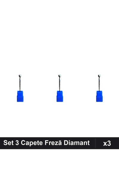 NAİLS Set 3 Capete Freză Diamant Unghii, Manichiură Profesională, Accesorii N...