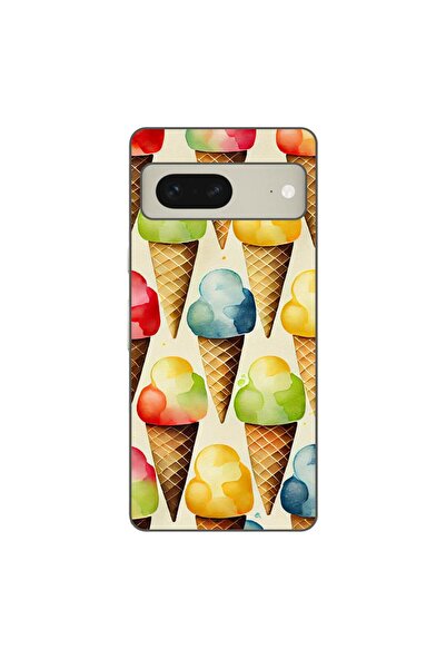 OEM Калъф, съвместим с Google Pixel 7, силиконов гел TPU модел с десен на сла...