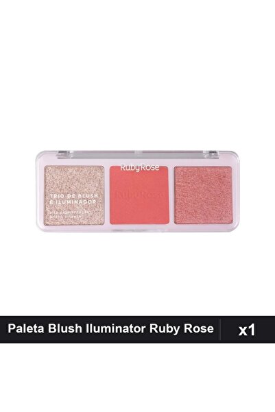Ruby Rose Blush and Highlighter Palette Medium, 1 Piece, Professional Makeup