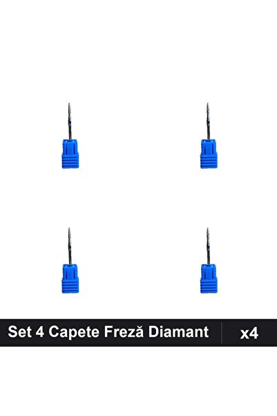 NAİLS Set 4 Capete Freză Diamant pentru Unghii, Manichiură Profesională