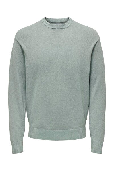 Only & Sons ONSLEON LIFE REG 12 PBT CREW KNIT Muški zeleni džemper - 22030507