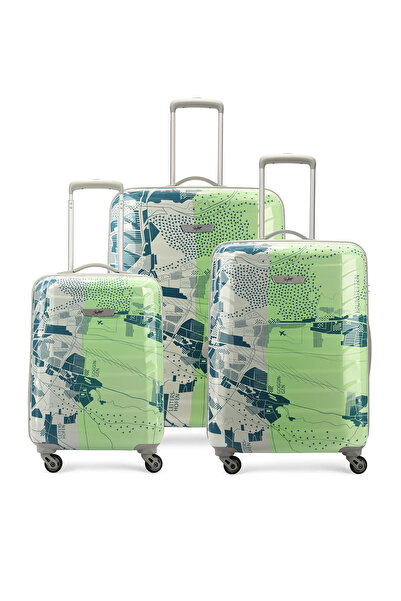Skybags TROOPER Set of 3 Luggage (PC+ABS), 4 Spinner Double Wheel Trolley Bag...
