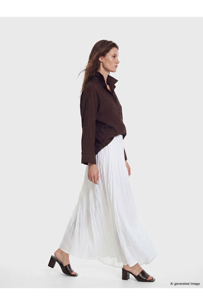 LC Waikiki Nevavm Farkıyla Beli Zippered Gathered Skirt