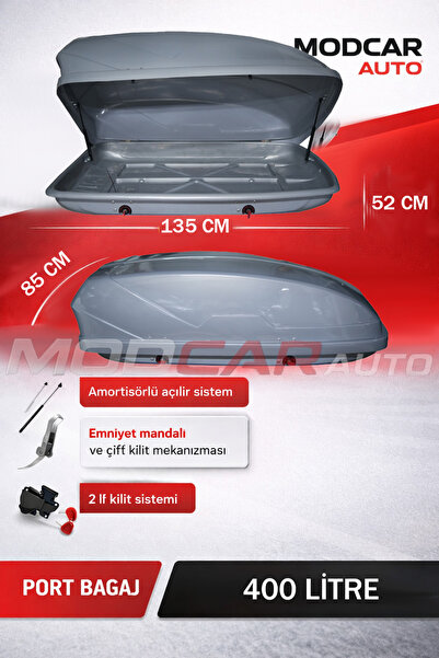 MODxAUTO 450 LİTRE GRİ RENK PORT BAGAJ GARANTİLİ