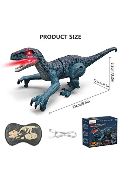 Toy ديناصور يعمل بالتحكم عن بعد مع أضواء، يمشي، يصدر صوت صفير، يتحرك، لعبة دي...