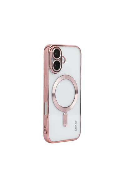 ENKAY Electroplated MagSafe Θήκη Σιλικόνης Pink (Apple iPhone 16 Plus)
