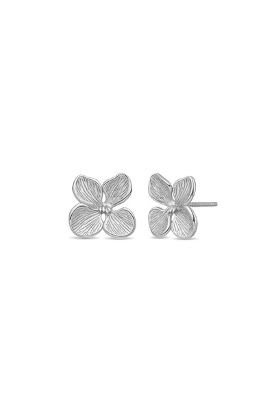 Lisa&Co. Cercei Argint Hortensia Argint placat cu rodiu / Fara pietre