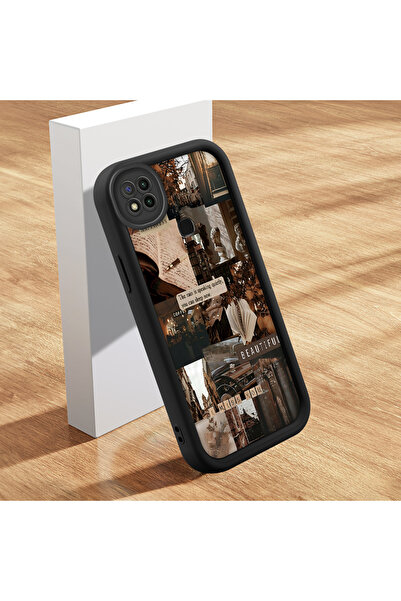 PATTERNOVA Redmi 9C/10A Uyumlu Sade Kahverengi Kalp Kılıf, Sade ve Şık Duruş