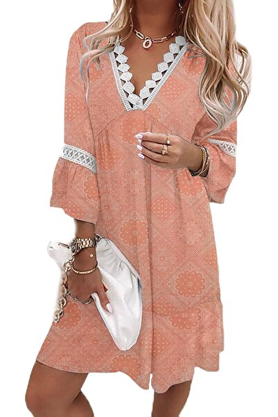 Other Rochie tunică boemă de damă Arevill, Rochie de plajă, Rochie de vară, C...