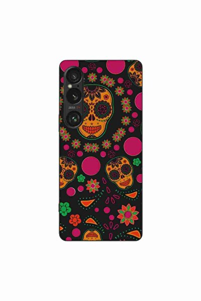 OEM Husa compatibila cu Sony Xperia 1 VI Silicon Gel Tpu Model Halloween Flor...