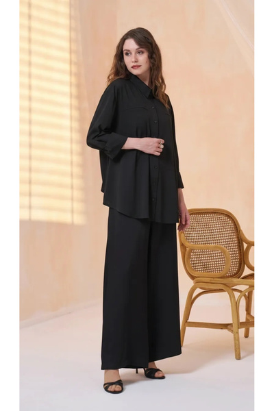 MissWhence Zipper Detailed Shirt 39314 Black