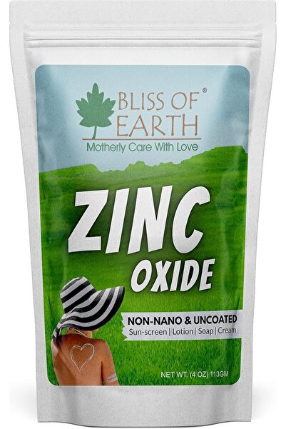 Bliss of Earth Zinc Oxide Powder, 113g | Organic SPF Mineral Powder for Skin ...