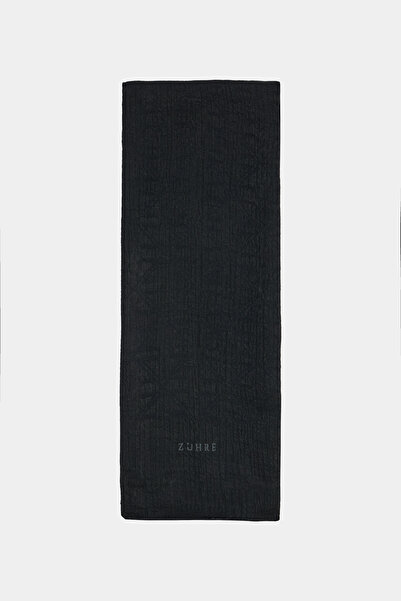 Zühre Pyramid Pattern Black Shawl 0055