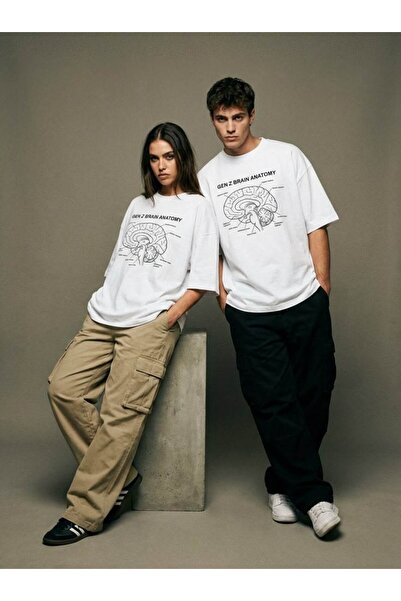ZAVIXO Unisex Oversize 100% βαμβακερό μπλουζάκι άνετης εφαρμογής Trend Fashion