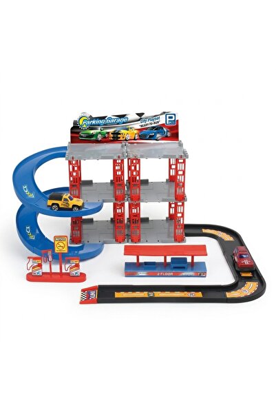 Z Store Set de joacă garaj etajat cu 2 mașini metalice – 37 piese