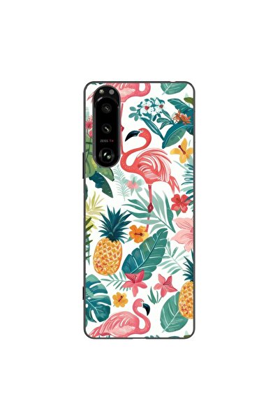 OEM Husa compatibila cu Sony Xperia 5 III Silicon Gel Tpu Model Tropical Pattern