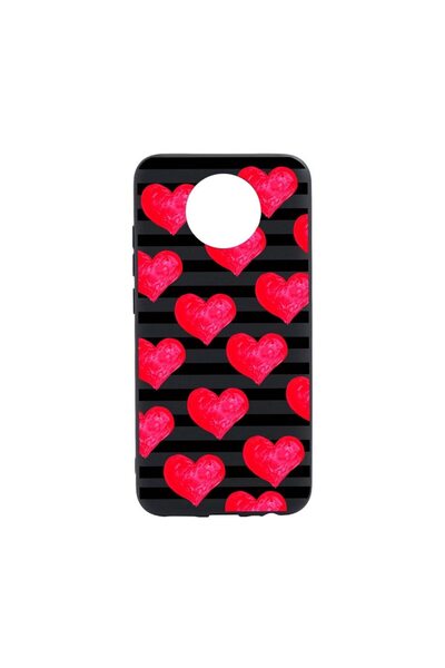 bestcase Θήκη σιλικόνης συμβατή με Nokia C30, με σχέδιο καρδιές, ανθεκτική στ...