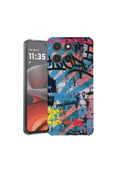 bestcase ¬Æ Anti Shock Case for Motorola Edge 60 / Edge 60 Fusion with Graffi...