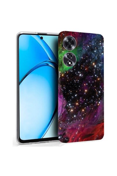 bestcase ¬Æ Husa pentru OPPO A60 4G, Clear Silicon 2MM, Galaxies, Antisoc, Pr...