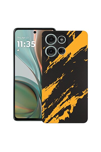 bestcase ¬Æ Husa pentru Motorola Moto G75, Golden Stripes, Slim Silicon 0.8MM...
