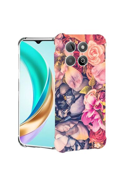 bestcase ¬Æ Husa compatibila Honor X8C, Anti Shock 1.5MM, Floral, Protectie c...