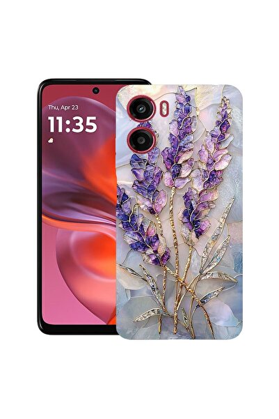 bestcase Ултра тънък TPU калъф, съвместим с Motorola Moto G06, Флорален - Зла...