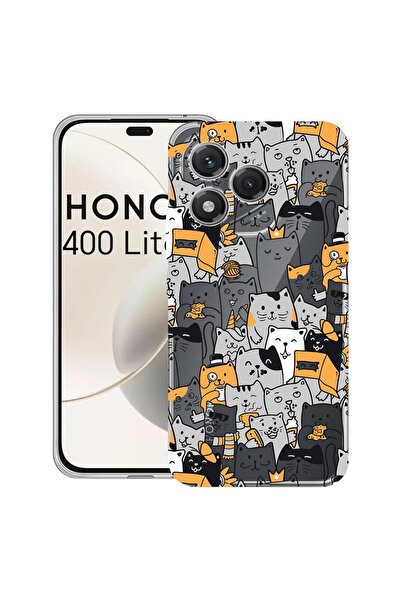 bestcase Husa pentru Honor 400 Lite 5G, BestCase¬Æ Clear Silicon 2MM, Cat Pat...