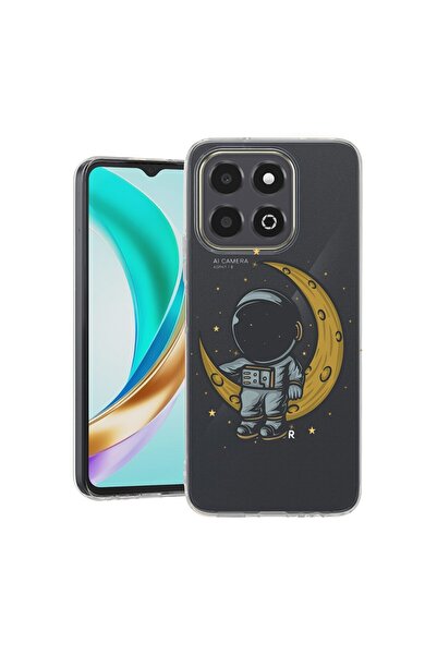 bestcase ¬Æ Husa Clear Slim Silicon Compatibila cu Honor X6c, Astronaut on Mo...