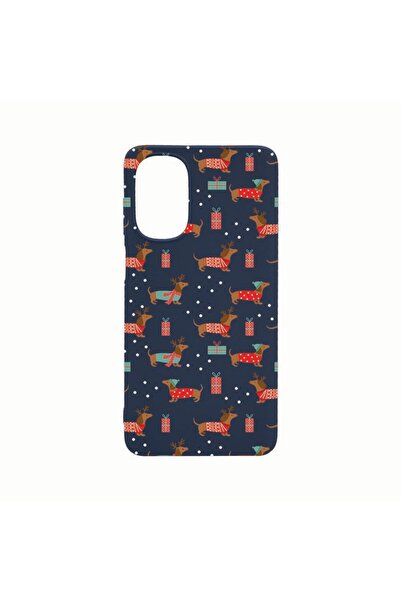 bestcase Силиконов калъф, съвместим с Motorola Moto G62 5G, Коледен дакел, Ус...