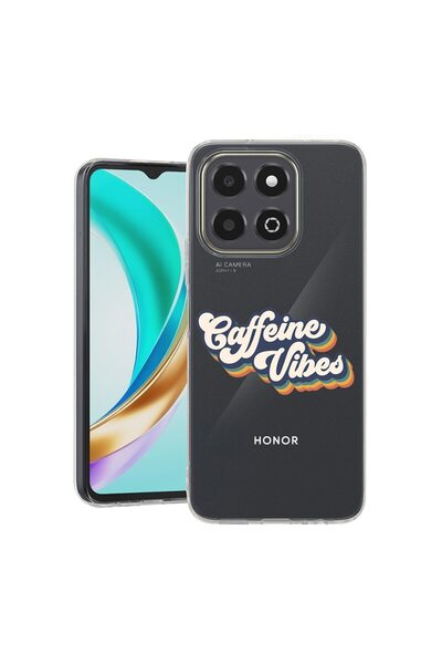 bestcase Case for Honor X6b, BestCase¬Æ Clear Silicone 2MM, Caffeine Vibes, S...