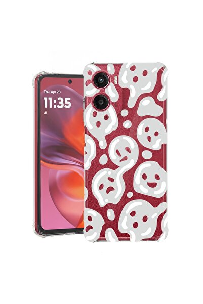 bestcase ¬Æ Husa pentru Motorola Moto G06 cu Design Gray Acid Smiley, Anti Sh...
