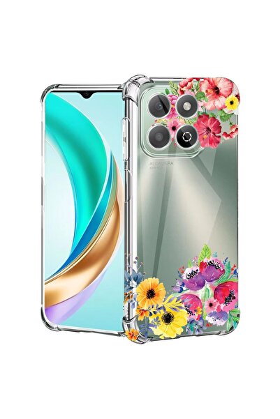bestcase ¬Æ Husa compatibila Honor X8C, Anti Shock 1.5MM, Flowers, Protectie ...