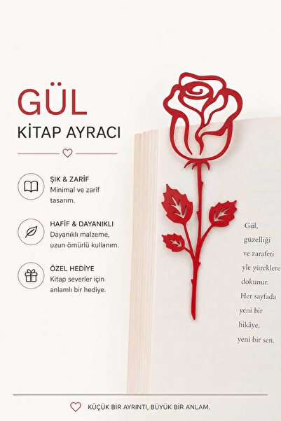 H&B DEKORATİF GÜL KİTAP AYRACI