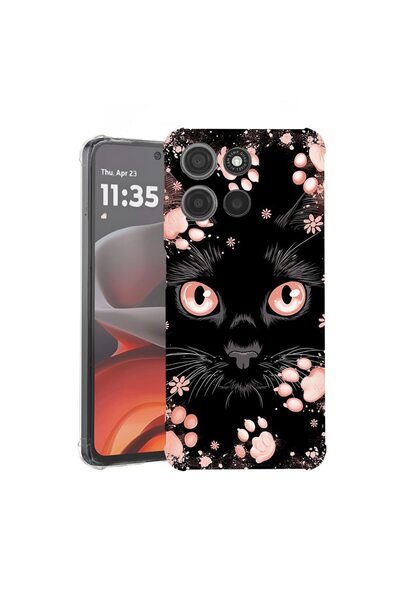 bestcase ¬Æ Husa Anti Shock Compatibila cu Motorola Moto G86 Power, Black Cat...